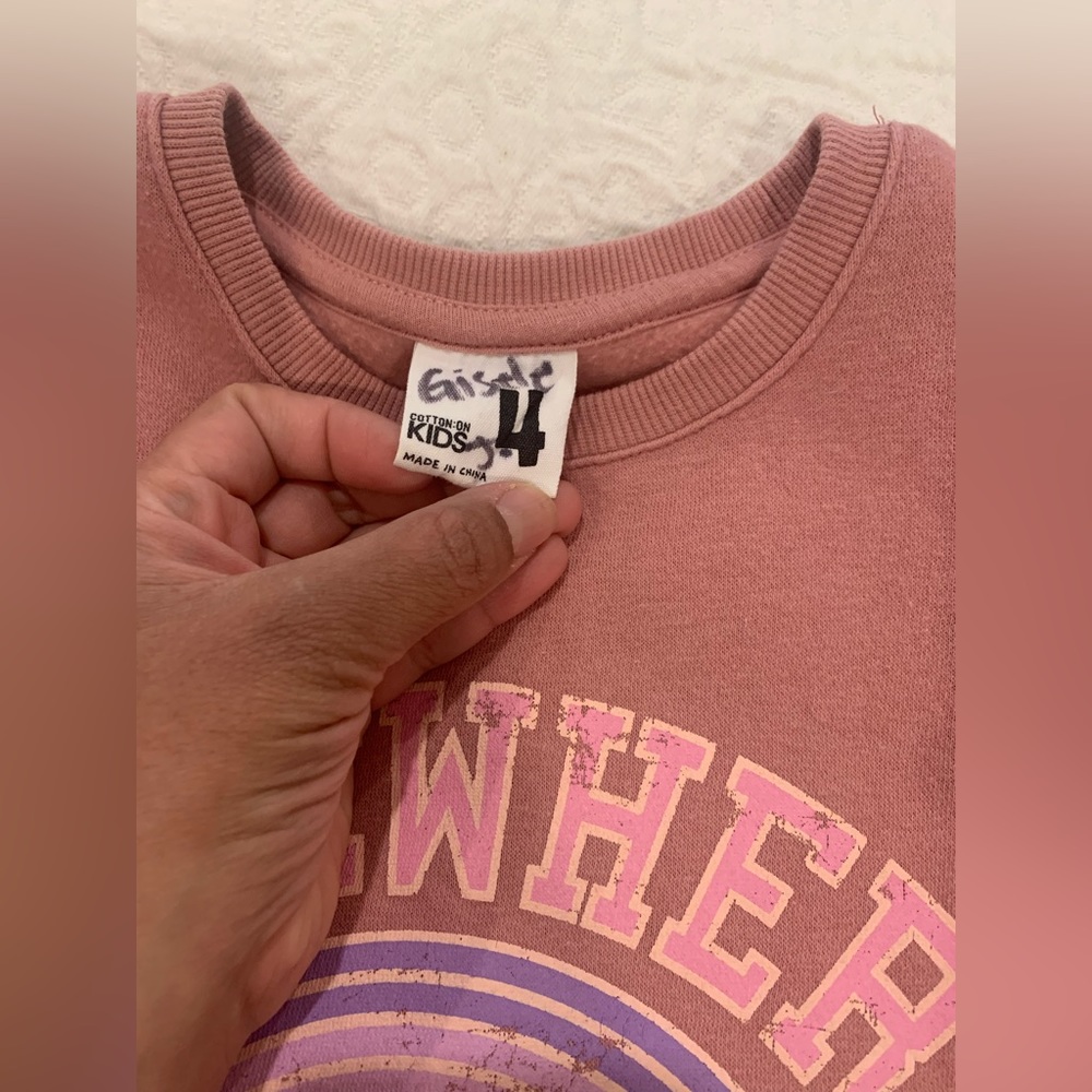 CottonOn Kids size 4T sweatshirt. Somewhere over the rainbow. - Picture 3 of 3